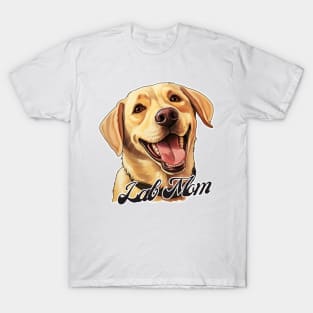 Yellow Lab Mom T-Shirt - Dog Lover Gift, Pet Parent Apparel T-Shirt